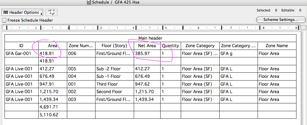 Re: Floor Area Schedule total Zones, No Refresh, X... - Graphisoft